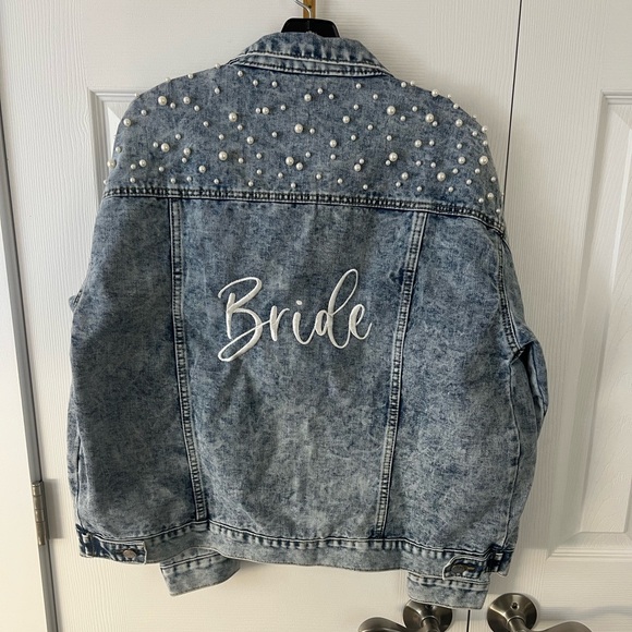 Jackets & Blazers - Denim Bride Jacket with Pearl Accents